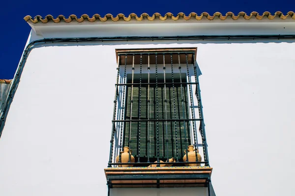 Carmona Spain July 2021 Closeup Window Old House Narrow Streets — Stock Photo, Image