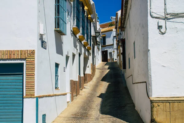 Carmona Spanje Juli 2021 Smalle Straat Stad Carmona Genaamd Heldere — Stockfoto