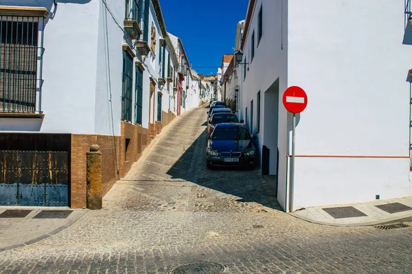 Carmona Spanje Juli 2021 Smalle Straat Stad Carmona Genaamd Heldere — Stockfoto