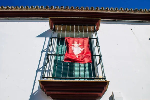 Carmona Espanha Julho 2021 Imagem Religiosa Fachada Uma Antiga Casa — Fotografia de Stock