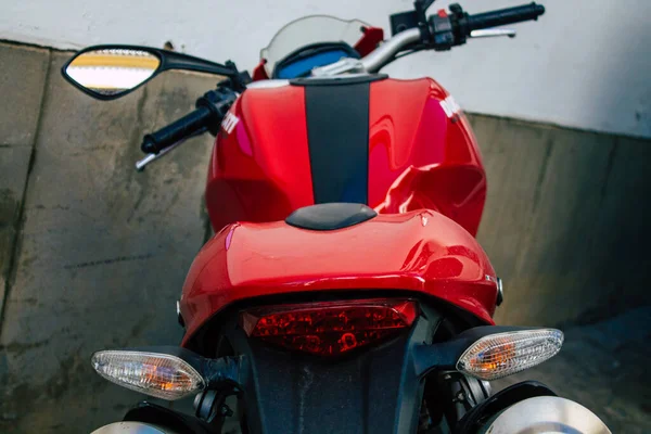 Carmona Spagna Luglio 2021 Motociclo Ducati Monster Parcheggiato Nelle Vie — Foto Stock