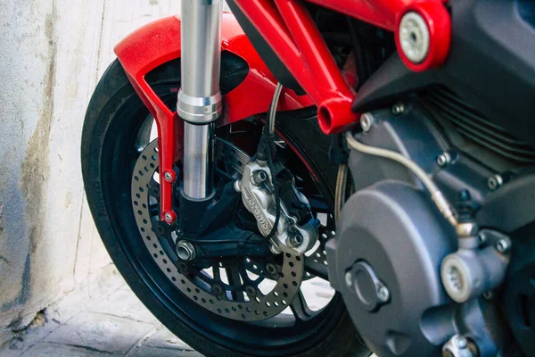 Carmona Hiszpania Lipca 2021 Ducati Monster Motocykl Zaparkowany Ulicach Carmona — Zdjęcie stockowe