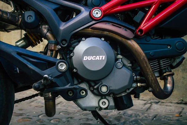 Carmona Spanien Juli 2021 Ducati Monster Motorrad Geparkt Den Straßen — Stockfoto