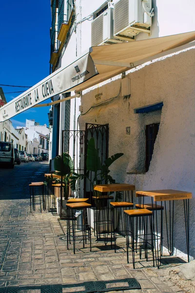카르모나 스페인 2021 카르모나의 거리에 레스토랑의 탁자와 상징적 스페인 안달루시아 — 스톡 사진