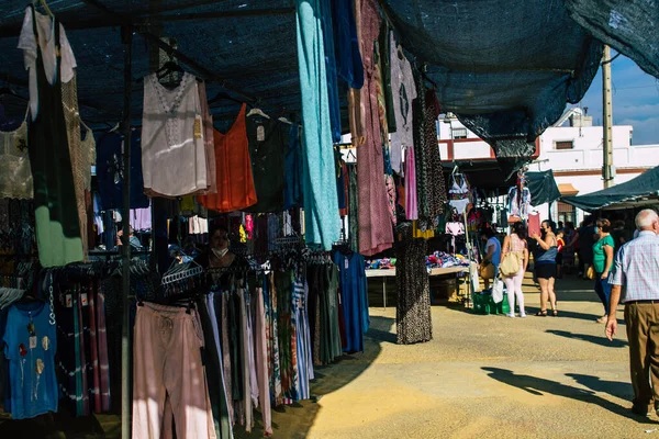 Carmona España Agosto 2021 Mercado Local Centro Ciudad Durante Brote — Foto de Stock