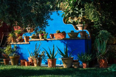 Carmona İspanya 3 Ağustos 2021 Anise Fabrikası manzaralı Los Hermanos, İspanya 'nın en eski içki imalathanelerinden biri, Carmona' nın en geleneksel tatları ve 1880 yılından kalma en iyi anason.