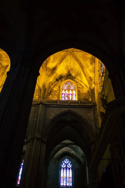 Siviglia Spagna Agosto 2021 All Interno Della Chiesa Cattedrale Santa — Foto Stock