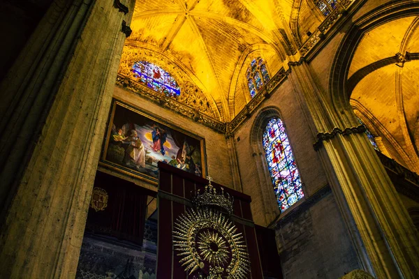 Siviglia Spagna Agosto 2021 All Interno Della Chiesa Santa Mara — Foto Stock