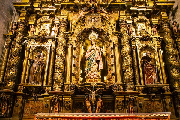 Sewilla Hiszpania Sierpień 2021 Wnętrze Kościoła Katedralnego Santa Mara Seville — Zdjęcie stockowe