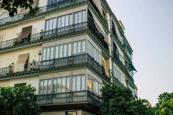 Sevilla España Agosto 2021 Fachada Edificio Las Calles Sevilla Ciudad — Foto de Stock