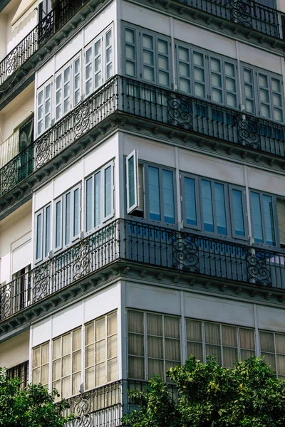 Sevilla España Agosto 2021 Fachada Edificio Las Calles Sevilla Ciudad — Foto de Stock