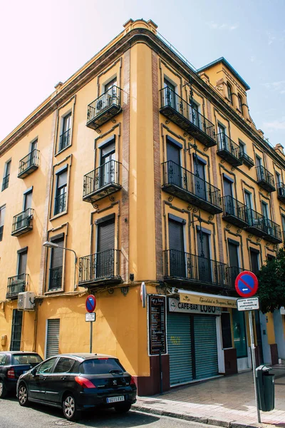 Séville Espagne Août 2021 Façade Bâtiment Dans Les Rues Séville — Photo