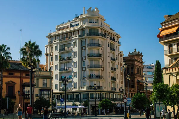 Sevilla España Agosto 2021 Fachada Edificio Las Calles Sevilla Ciudad —  Fotos de Stock