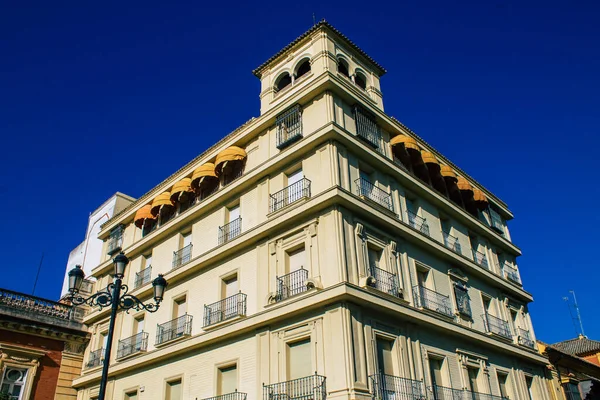 Sevilla España Agosto 2021 Fachada Edificio Las Calles Sevilla Ciudad —  Fotos de Stock