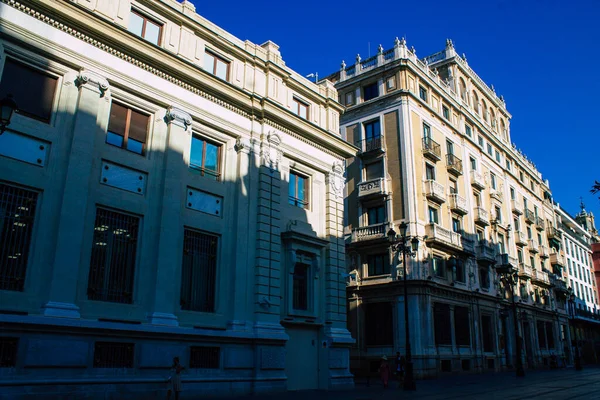 Séville Espagne Août 2021 Façade Bâtiment Dans Les Rues Séville — Photo