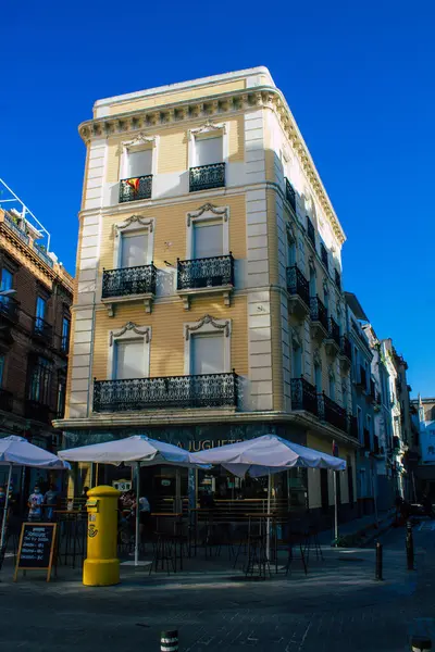 Siviglia Spagna Agosto 2021 Facciata Edificio Nelle Strade Siviglia Una — Foto Stock