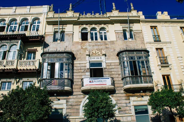 Sevilla España Agosto 2021 Fachada Edificio Las Calles Sevilla Ciudad —  Fotos de Stock