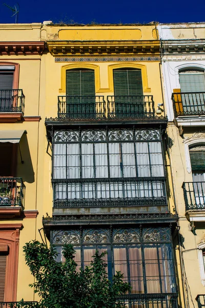 Sevilla España Agosto 2021 Fachada Edificio Las Calles Sevilla Ciudad —  Fotos de Stock