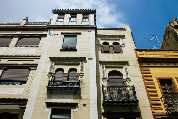 Seville Spain August 2021 Facade Building Streets Seville Emblematic City — Stock Photo, Image