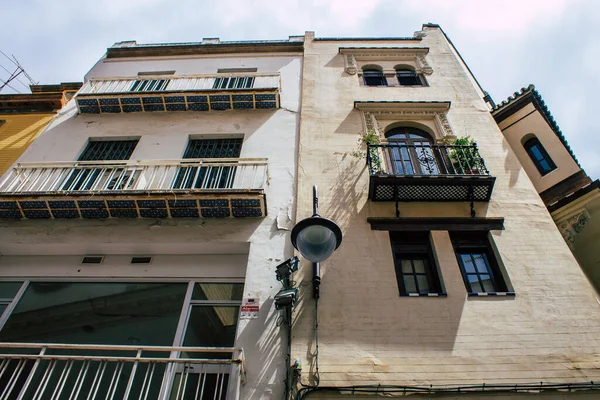 Seville Spain August 2021 Facade Building Streets Seville Emblematic City — Stock Photo, Image