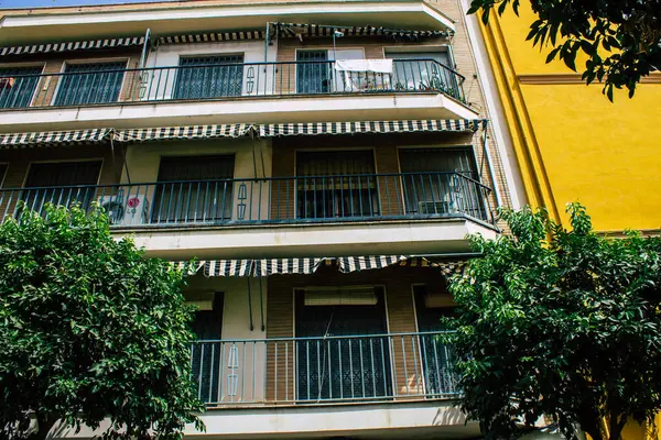 Севилья Испания Августа 2021 Года Фасад Здания Улицах Севильи Символического — стоковое фото