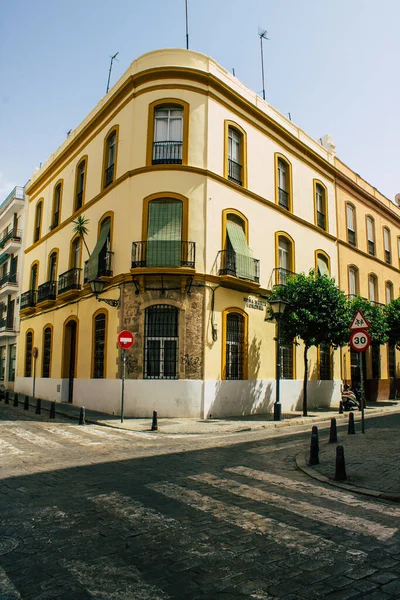 Seville Spanyol Agustus 2021 Facade Building Streets Seville Emblematic City — Stok Foto