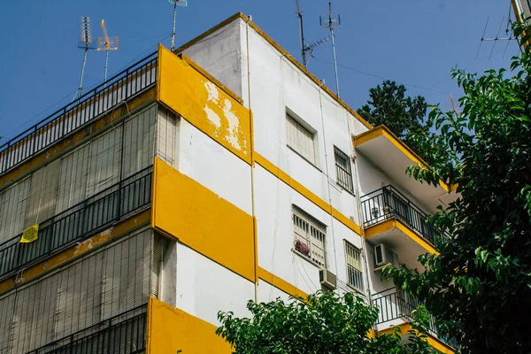 Sevilla España Agosto 2021 Fachada Edificio Las Calles Sevilla Ciudad —  Fotos de Stock