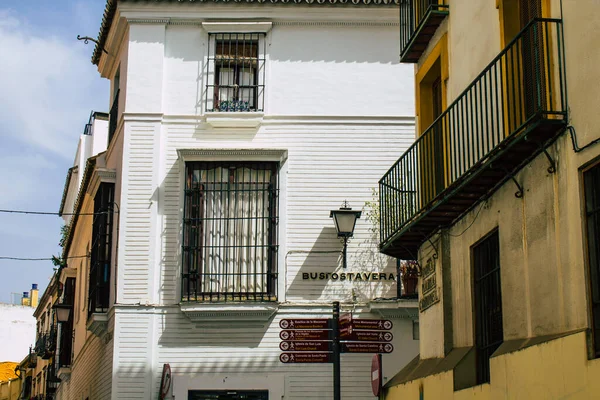 Seville Spain August 2021 Facade Building Streets Seville Emblematic City — Stock Photo, Image