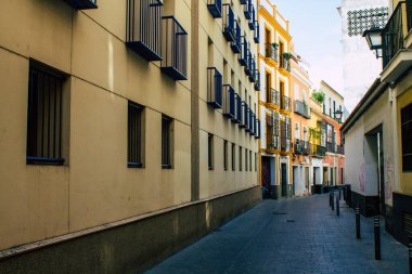Seville İspanya 10 Ağustos 2021 Sevilla şehri, sembolik bir şehir ve İspanya 'nın güneyindeki Endülüs Bölgesi' nin başkenti.