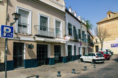 Seville İspanya 10 Ağustos 2021 Sevilla şehri, sembolik bir şehir ve İspanya 'nın güneyindeki Endülüs Bölgesi' nin başkenti.