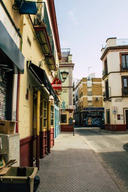 Seville İspanya 10 Ağustos 2021 Sevilla şehri, sembolik bir şehir ve İspanya 'nın güneyindeki Endülüs Bölgesi' nin başkenti.