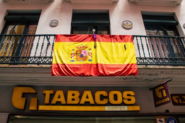 Sevilla Spanje Augustus 2021 Venster Van Een Gebouw Straten Van — Stockfoto