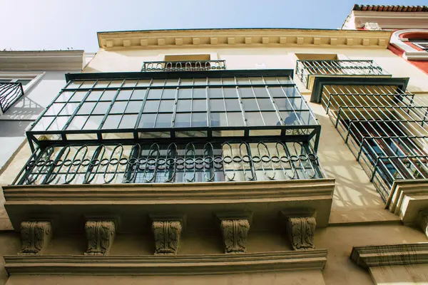 Sevilla España Agosto 2021 Ventana Edificio Las Calles Sevilla Ciudad — Foto de Stock