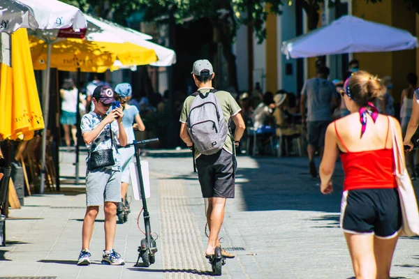 Іспанія Серпня 2021 Туристи Які Гуляють Вулицями Севільї Під Час — стокове фото