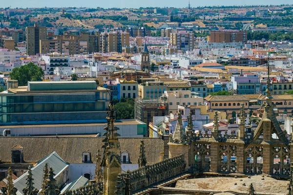 Séville Espagne Août 2021 Vue Panoramique Carmona Depuis Sommet Giralda — Photo