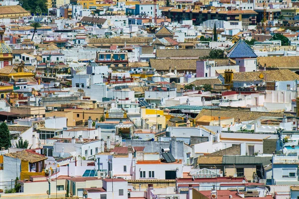 Sevilla Spanje Augustus 2021 Panoramisch Uitzicht Carmona Vanaf Top Van — Stockfoto
