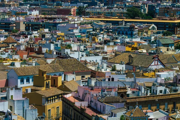 Sevilla Spanien Augusti 2021 Panoramautsikt Över Carmona Från Toppen Giralda — Stockfoto