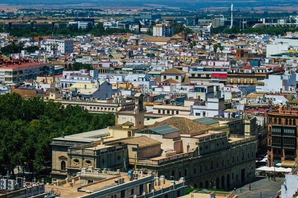 Séville Espagne Août 2021 Vue Panoramique Carmona Depuis Sommet Giralda — Photo