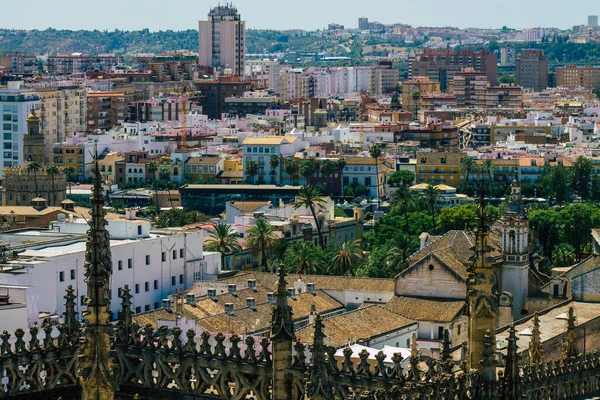 Séville Espagne Août 2021 Vue Panoramique Carmona Depuis Sommet Giralda — Photo