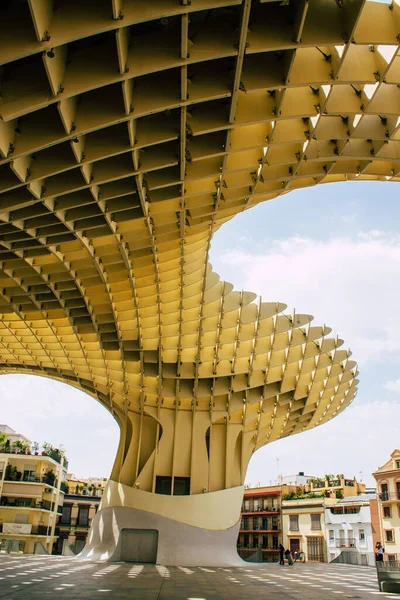 Sevilla Spanien August 2021 Der Metropol Parasol Volksmund Mit Dem — Stockfoto