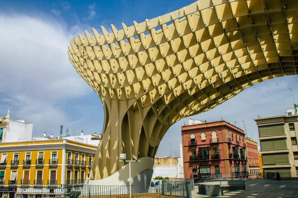 Sevilla Spanien August 2021 Der Metropol Parasol Volksmund Mit Dem — Stockfoto