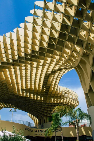 Sevilha Espanha Agosto 2021 Metropol Parasol Popularmente Ligado Nome Las — Fotografia de Stock