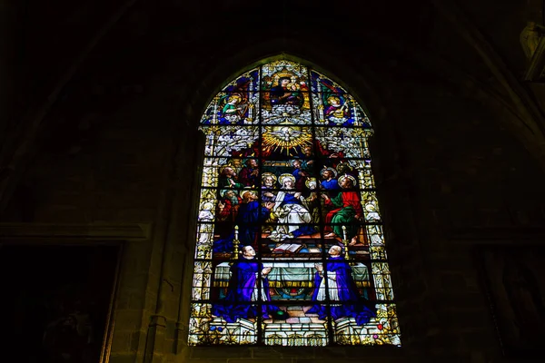 Sevilla España Agosto 2021 Vidrieras Dentro Catedral San Metropolitana Patriarcal — Foto de Stock