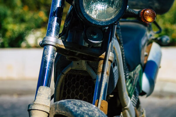 Carmona Espanha Agosto 2021 Rieju Tango Motocicleta Estacionada Nas Ruas — Fotografia de Stock