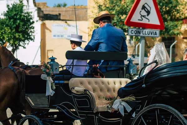 Carmona Ισπανία Αυγούστου 2021 Βόλτα Άμαξα Στους Δρόμους Της Καρμόνας — Φωτογραφία Αρχείου