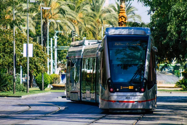 스페인 세비야 2021 코로나 바이러스가 스페인 강타하는 세빌랴 거리를 운전하는 — 스톡 사진