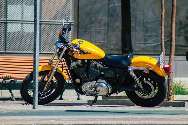 Seville Spain August 2021 Harley Davidson 883 Motorcycle Parked Streets — Stock Photo, Image