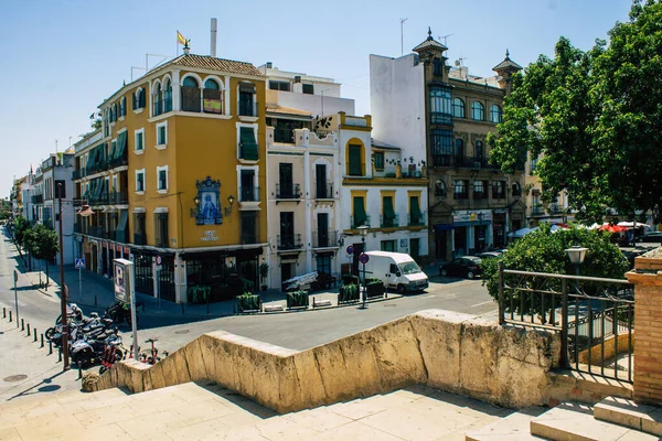 Sevilla Spanyolország Augusztus 2021 Building Located Triana Neighborhood Seville Emblematikus — Stock Fotó