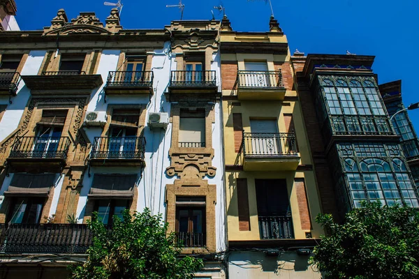 Sevilla España Agosto 2021 Edificio Situado Barrio Triana Sevilla Ciudad —  Fotos de Stock