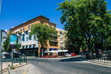 Seville İspanya 21 Ağustos 2021 Seville 'deki Triana Mahallesi' nde bulunan bina, İspanya 'nın güneyindeki Endülüs Bölgesi' nin sembolik şehri ve başkenti.